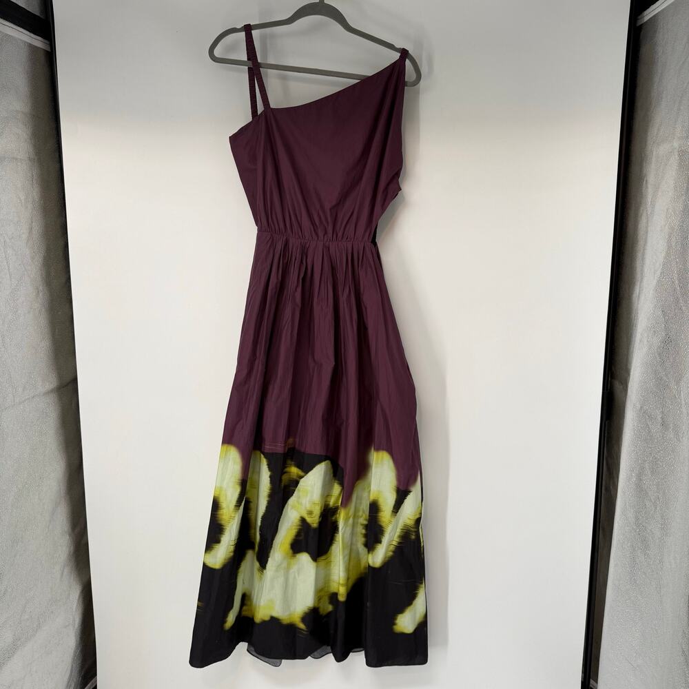 Jonathan Simkhai Purple and Yellow Tie-Dye Midi Dress - Picture 2 of 8